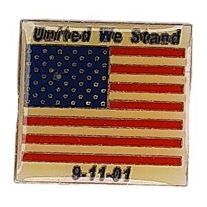 United We Stand 9/11 Sept 11 USA American Flag Lapel Tack Pin 9-11-01 by Klein